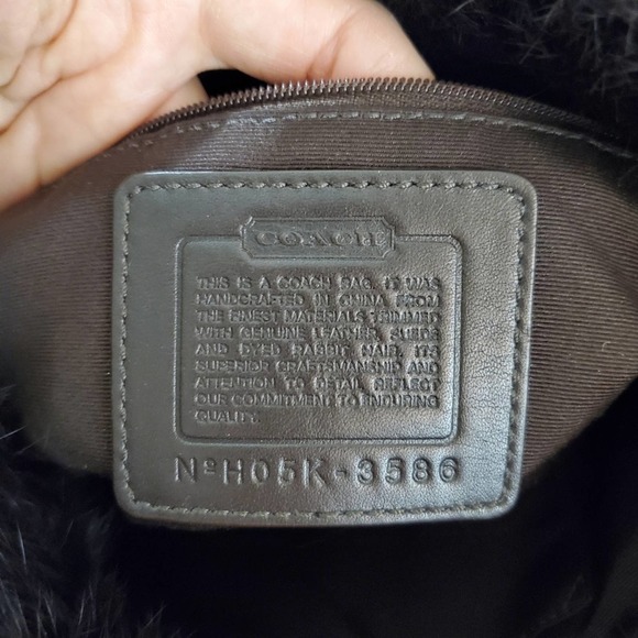 Coach Limited Edition Brown Rabbit Fur Signature Hobo - Picture 8 of 10